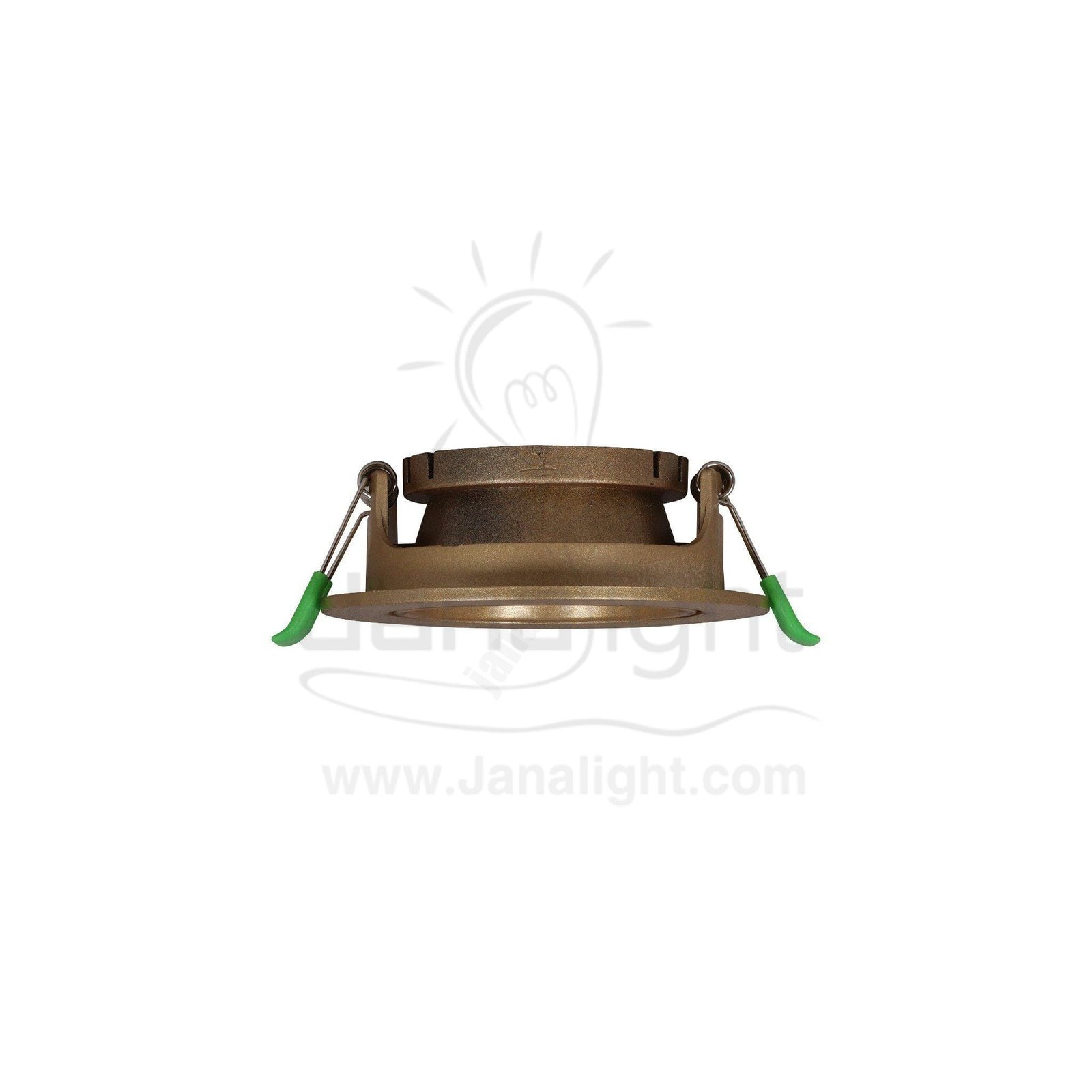 سبوت لايت فارغ متحرك مدور بلاستك ذهبي جنى لايت JN402 single round gold Spotlight frame